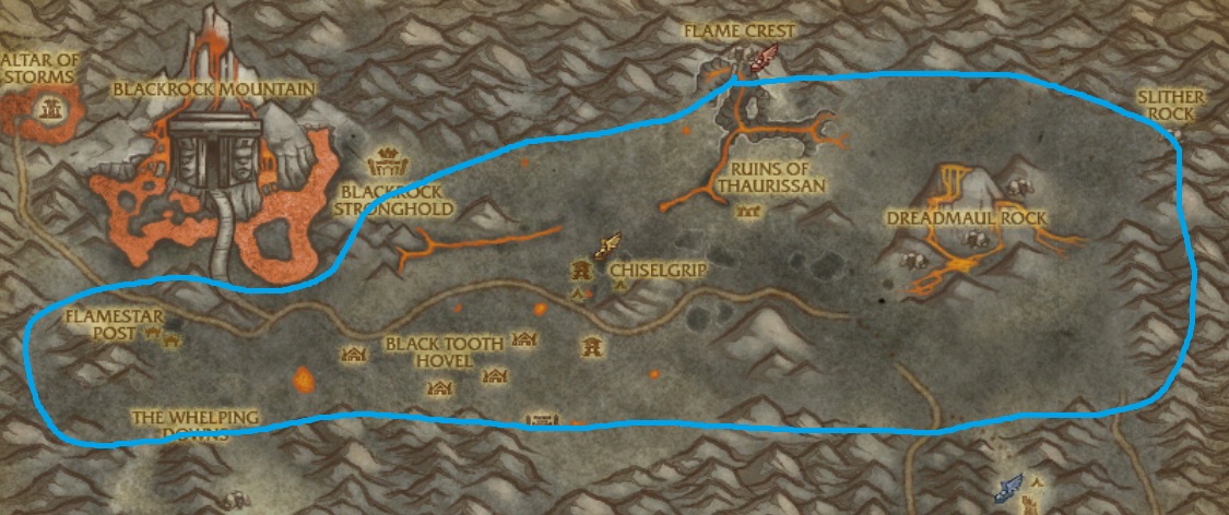 Burning Steppes Mithril Ore Farming